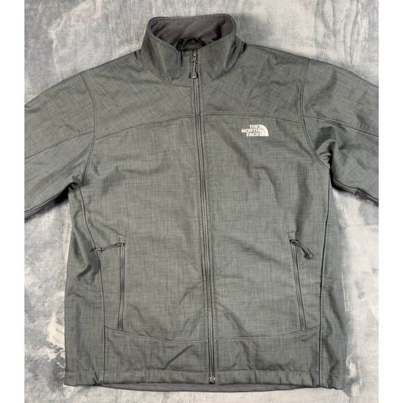 The North Face Full Zip Jacket Men’s L Dark Gray Rain Outdoor Embroidered Logo - Picture 2 of 12